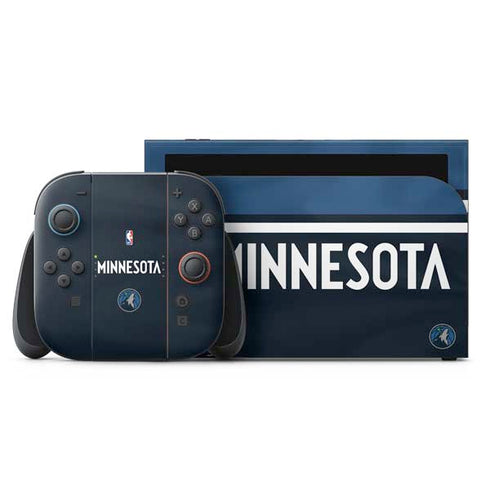 NBA Minnesota Timberwolves Jersey Nintendo Switch 2 (2025) with Joy-Con Skin